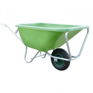 KRUIWAGEN FORT, 200L GROEN HDPE BAK, VERZINKT ONDERSTEL KRUIWAGEN FORT, 200L GROEN HDPE BAK, VERZINKT ONDERSTEL
