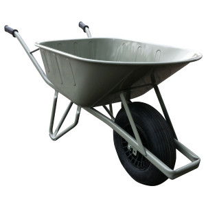 KRUIWAGEN ZWAAR, KRAFT 80L, COMPLEET GRIJS GELAKT KRUIWAGEN ZWAAR, KRAFT 80L, COMPLEET GRIJS GELAKT
