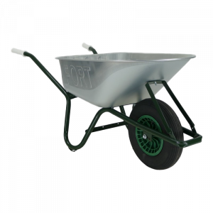 Fort Kruiwagen, 80L, verzinkte bak, gelakt onderstel Fort Kruiwagen, 80L, verzinkte bak, gelakt onderstel
