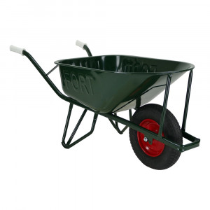 Fort kruiwagen, 80L, gelakt, dubbele bodemplaat Fort kruiwagen, 80L, gelakt, dubbele bodemplaat