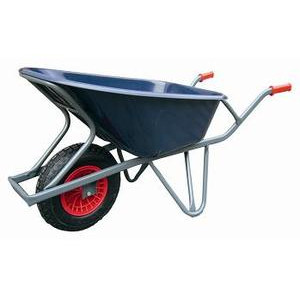 Kruiwagen Greef PE 85L.blauw ovaal onderst. Kruiwagen Greef PE 85L.blauw ovaal onderst.
