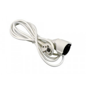 VERLENGSNOER 3 METER 3X1.0MM + RA WIT VERLENGSNOER 3 METER 3X1.0MM + RA WIT
