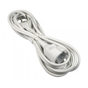 VERLENGSNOER 5 METER 3X1.0MM + RA WIT VERLENGSNOER 5 METER 3X1.0MM + RA WIT