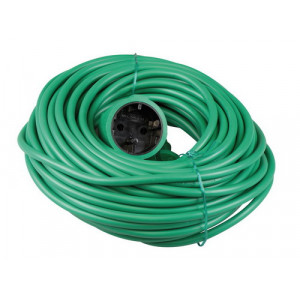 VERLENGSNOER 20 METER 2X1.0MM H05VV-F GROEN VERLENGSNOER 20 METER 2X1.0MM H05VV-F GROEN