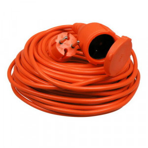 VERLENGSNOER 20 METER 2X1MM H05VV-F + KLEP ORANJE VERLENGSNOER 20 METER 2X1MM H05VV-F + KLEP ORANJE