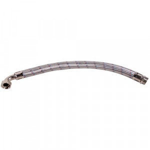 ASPIRA Flexibele metalen slang met bocht 100 cm lang