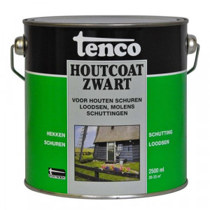 TENCO HOUTCOAT TEERVRIJ ZWART 10.0L