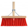 Bezem rood 28cm, incl steel 140cm