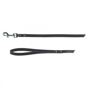 HONDENLOOPRIEM LEER 12MM, ZWART HONDENLOOPRIEM LEER 12MM, ZWART
