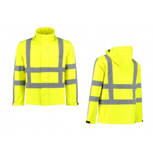 SOFTSHELLJACK HIGH VISIBILITY RWS FLUOGEEL MAAT L