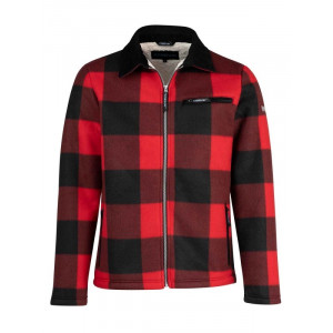 Storvik Fleece jas London Rood geblokt, teddygevoerd maat M Storvik Fleece jas London Rood geblokt, teddygevoerd maat M