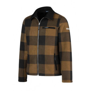 Storvik Fleece jas London Taupebruin geblokt, teddygevoerd maat L Storvik Fleece jas London Taupebruin geblokt, teddygevoerd maat L