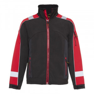 SOFT SHELL JACK GLENN, ZWART/ROOD, 2XL