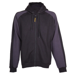 FRANK HOODED SWEATER, ZWART/ANTRA -XXXL FRANK HOODED SWEATER, ZWART/ANTRA -XXXL