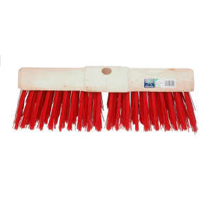 GEMEENTEBEZEM 45CM, KUNSTVEZEL ROOD MM GEMEENTEBEZEM 45CM, KUNSTVEZEL ROOD MM