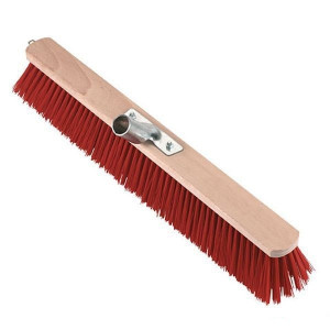 BEZEM 100CM, NYLON ROOD +STOKHOUDER BEZEM 100CM, NYLON ROOD +STOKHOUDER
