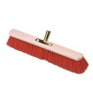 BEZEM 80CM, NYLON ROOD +STOKHOUDER BEZEM 80CM, NYLON ROOD +STOKHOUDER