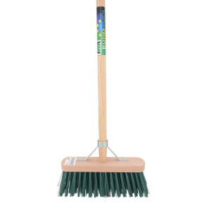 BEZEM FSC 29CM, KUNSTVEZEL GROEN MM MET STEEL 140CM BEZEM FSC 29CM, KUNSTVEZEL GROEN MM MET STEEL 140CM