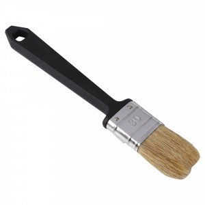 COPENHAGEN PRO WEGWERP PLATTE KWAST , MT. 30, WIT CHINEES VARKENSHAAR, KUNSTSTOF STEEL COPENHAGEN PRO WEGWERP PLATTE KWAST , MT. 30, WIT CHINEES VARKENSHAAR, KUNSTSTOF STEEL