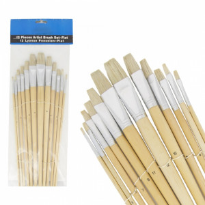 SCHILDERS PENSEELSET PLAT, 12-DELIG SCHILDERS PENSEELSET PLAT, 12-DELIG