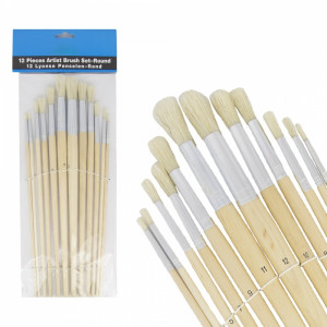 SCHILDERS PENSEELSET ROND, 12-DELIG SCHILDERS PENSEELSET ROND, 12-DELIG