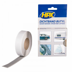 BUTYL AFDICHTINGSTAPE - GRIJS 20MM X 3M BUTYL AFDICHTINGSTAPE - GRIJS 20MM X 3M