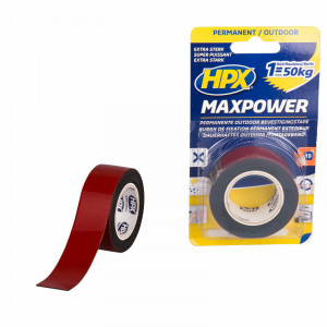 MAX POWER OUTDOOR BEVESTIGINGSTAPE - ZWART 25MM X 1,5M MAX POWER OUTDOOR BEVESTIGINGSTAPE - ZWART 25MM X 1,5M