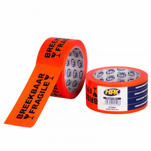 PLAKBAND 'BREEKBAAR' ORANJE, 5CM, 66M PLAKBAND 'BREEKBAAR' ORANJE, 5CM, 66M