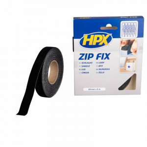 ZIP FIX KLITTENBAND (LUS) - ZWART 20MM X 5M ZIP FIX KLITTENBAND (LUS) - ZWART 20MM X 5M