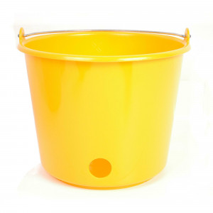 KALVER SPEENEMMER KUNSTSTOF ROND KAAL, GEEL 12L. KALVER SPEENEMMER KUNSTSTOF ROND KAAL, GEEL 12L.