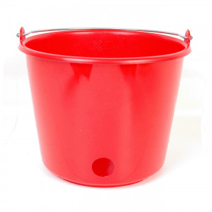 KALVER SPEENEMMER KUNSTSTOF ROND KAAL, ROOD 12L. KALVER SPEENEMMER KUNSTSTOF ROND KAAL, ROOD 12L.