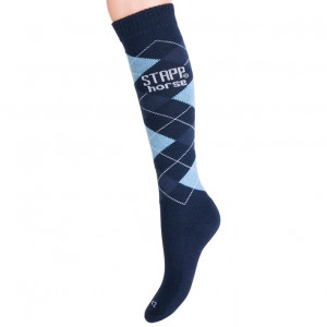 SOK STAPP HORSE RUIT, MARINE/LI.BLAUW/JEANS 35-38 SOK STAPP HORSE RUIT, MARINE/LI.BLAUW/JEANS 35-38
