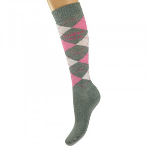 SOK STAPP HORSE RUIT, GRIJS/ROZE/FUCHSIA 31-34 SOK STAPP HORSE RUIT, GRIJS/ROZE/FUCHSIA 31-34