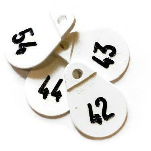 HALSPLAATJE WIT NO.70 HALSPLAATJE WIT NO.70