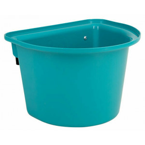 Voerbak met ophanghaken, halfrond, aquablauw 12L Voerbak met ophanghaken, halfrond, aquablauw 12L