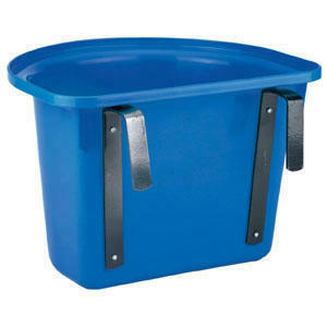 Voerbak met ophanghaken, halfrond, blauw 12L Voerbak met ophanghaken, halfrond, blauw 12L