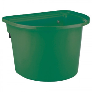 Voerbak met ophanghaken, halfrond, donkergroen 12L Voerbak met ophanghaken, halfrond, donkergroen 12L