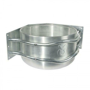 Voerbak aluminium rond, hoekmodel Voerbak aluminium rond, hoekmodel
