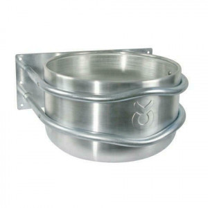 Voerbak aluminium rond, wandmodel Voerbak aluminium rond, wandmodel
