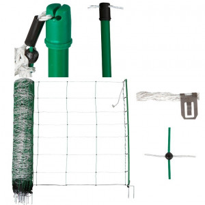 AKO SCHAPENNET TITANNET WIT/GROEN 90CM X 50M ENKELE PEN AKO SCHAPENNET TITANNET WIT/GROEN 90CM X 50M ENKELE PEN