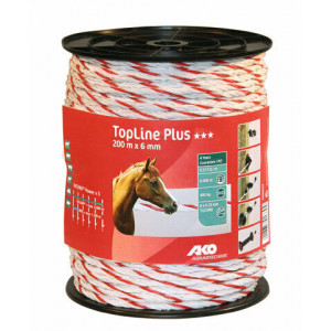 AKO TOPLINE PLUS SCHRIKKOORD WIT/ROOD 6MM-200M TRICOND AKO TOPLINE PLUS SCHRIKKOORD WIT/ROOD 6MM-200M TRICOND