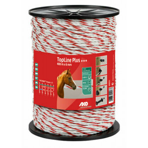 AKO TOPLINE PLUS SCHRIKKOORD WIT/ROOD 6MM-400M TRICOND AKO TOPLINE PLUS SCHRIKKOORD WIT/ROOD 6MM-400M TRICOND
