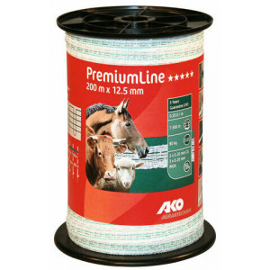 AKO PREMIUMLINE SCHRIKLINT WIT/GROEN 12.5MM-200M AKO PREMIUMLINE SCHRIKLINT WIT/GROEN 12.5MM-200M