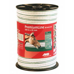 AKO PREMIUMLINE SCHRIKLINT WIT/GROEN 2CM-200M AKO PREMIUMLINE SCHRIKLINT WIT/GROEN 2CM-200M
