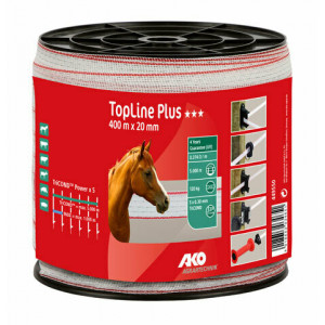 AKO TOPLINE PLUS SCHRIKLINT WIT/ROOD 2CM-400M AKO TOPLINE PLUS SCHRIKLINT WIT/ROOD 2CM-400M