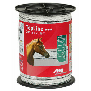 AKO TOPLINE SCHRIKLINT WIT/ZWART 2CM-200M AKO TOPLINE SCHRIKLINT WIT/ZWART 2CM-200M