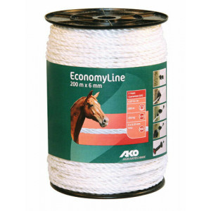 AKO ECONOMYLINE SCHRIKKOORD WIT 6MM-200M AKO ECONOMYLINE SCHRIKKOORD WIT 6MM-200M