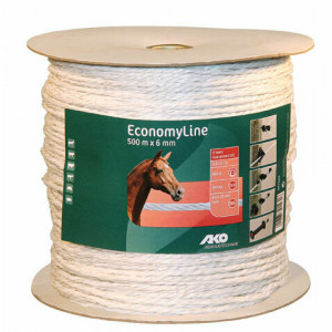 AKO ECONOMYLINE SCHRIKKOORD WIT 6MM-500M AKO ECONOMYLINE SCHRIKKOORD WIT 6MM-500M