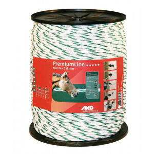 AKO PREMIUMLINE SCHRIKKOORD WIT/GROEN 6.5MM - 400M AKO PREMIUMLINE SCHRIKKOORD WIT/GROEN 6.5MM - 400M
