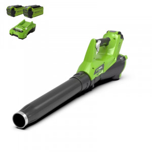 Greenworks Accu Bladblazer 40V Met 2x 2.0Ah Accu en lader Greenworks Accu Bladblazer 40V Met 2x 2.0Ah Accu en lader
